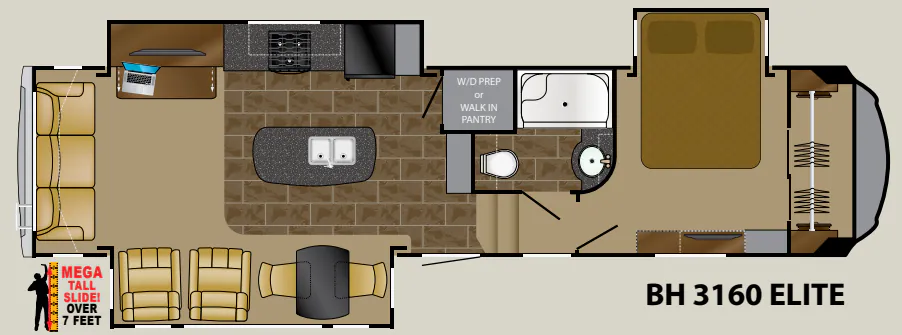Heartland Bighorn 3160ELITE floor plan