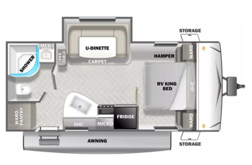 Forest River EVO T2160 floor plan