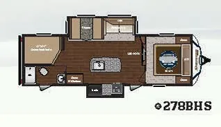 Keystone Sprinter 278BHS floor plan