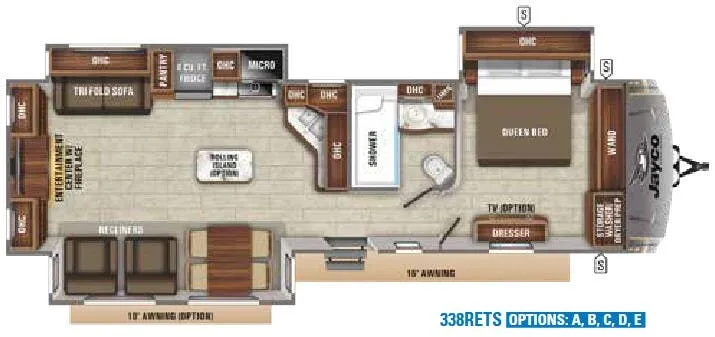 Jayco Eagle 338RETS floor plan