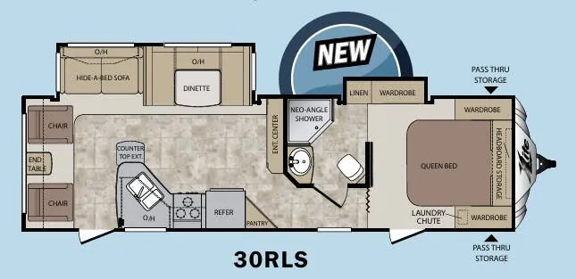 Keystone Cougar XLite 30RLS floor plan