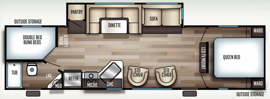 Forest River Cherokee 294DBH floor plan