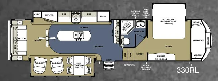 Forest River Sierra 330RL floor plan