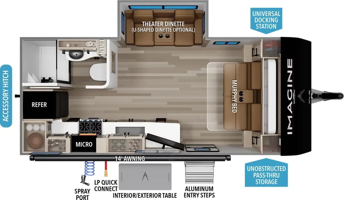Grand Design Imagine XLS 17MKE floor plan