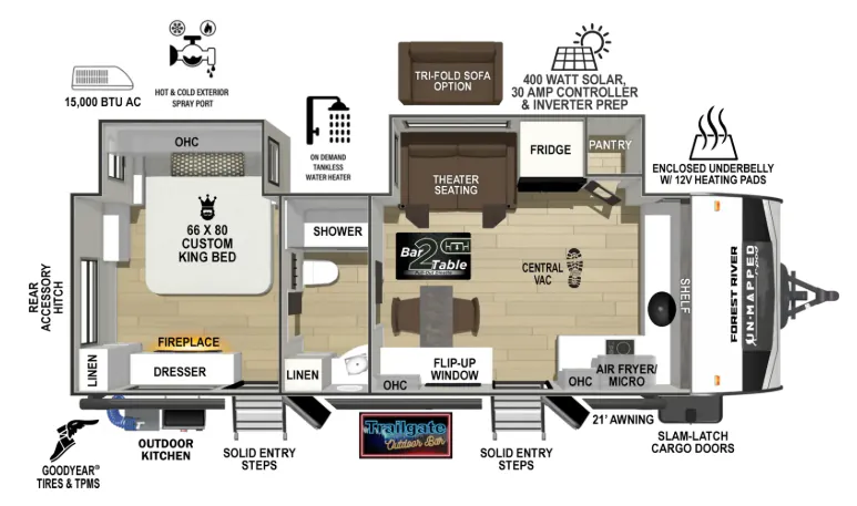Forest River R-Pod Un-Mapped 25FK floor plan