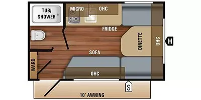 2019 Jayco Jay Flight SLX 7 145RB floor plan