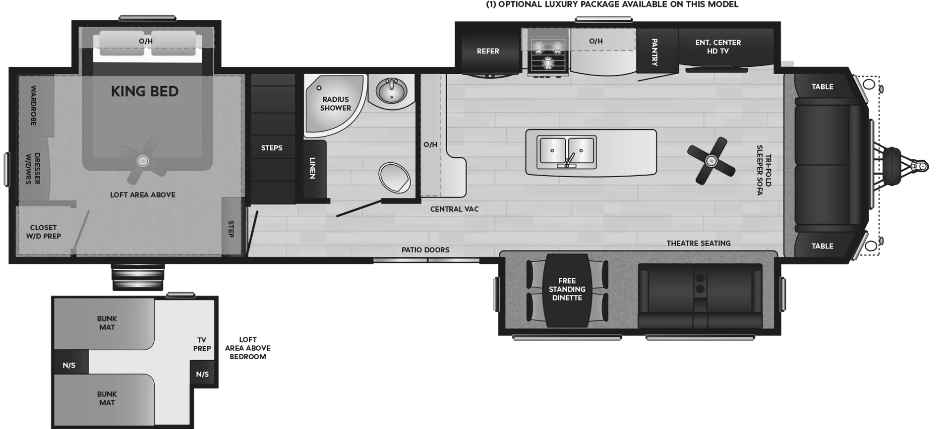 Keystone Retreat 391LOFT floor plan