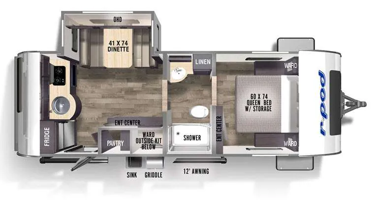 Forest River R-Pod RP-202 floor plan