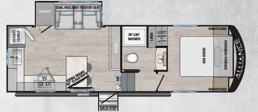 Alliance RV Avenue All-Access 24RK floor plan