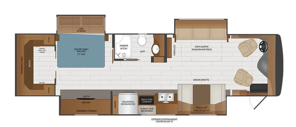 Fleetwood Frontier 38RT floor plan