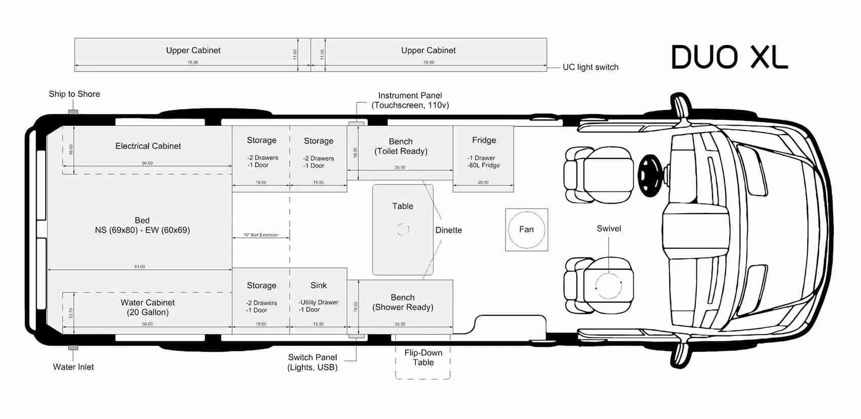 The Vansmith DUO XL BASE floor plan
