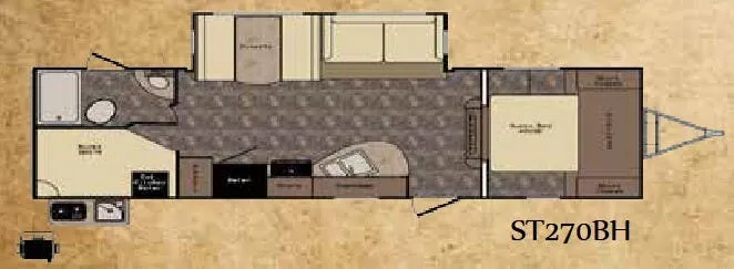 CrossRoads Sunset Trail Super Lite ST270BH floor plan