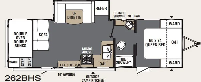 Forest River Viking 262BHS floor plan