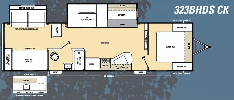 Coachmen Catalina 323BHDS CK floor plan