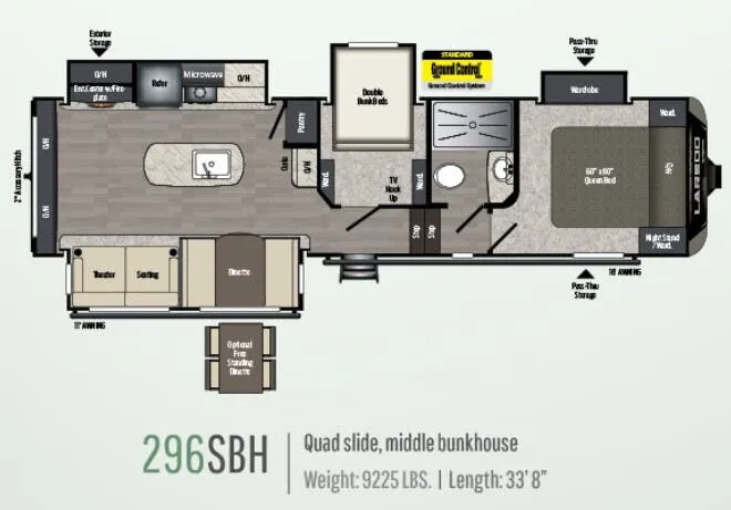 Keystone Laredo 296SBH floor plan