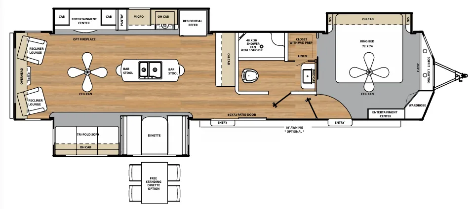 Coachmen Catalina Destination 39RLTS floor plan