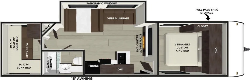 Forest River EVO Lite 2750QBX floor plan