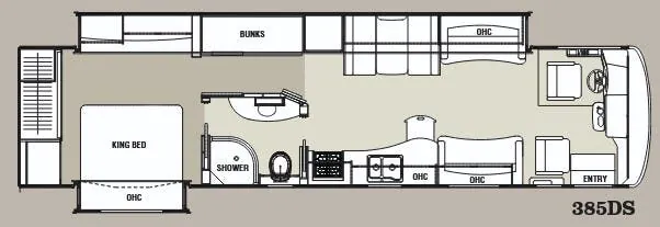 Coachmen Sportscoach Pathfinder Elite 385DS floor plan