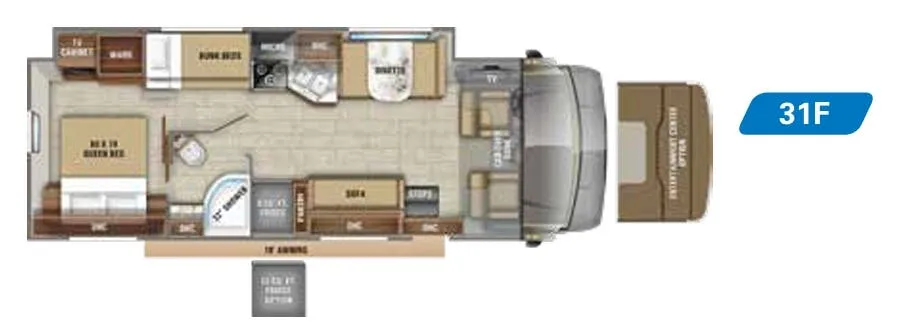 Jayco Greyhawk 31F floor plan