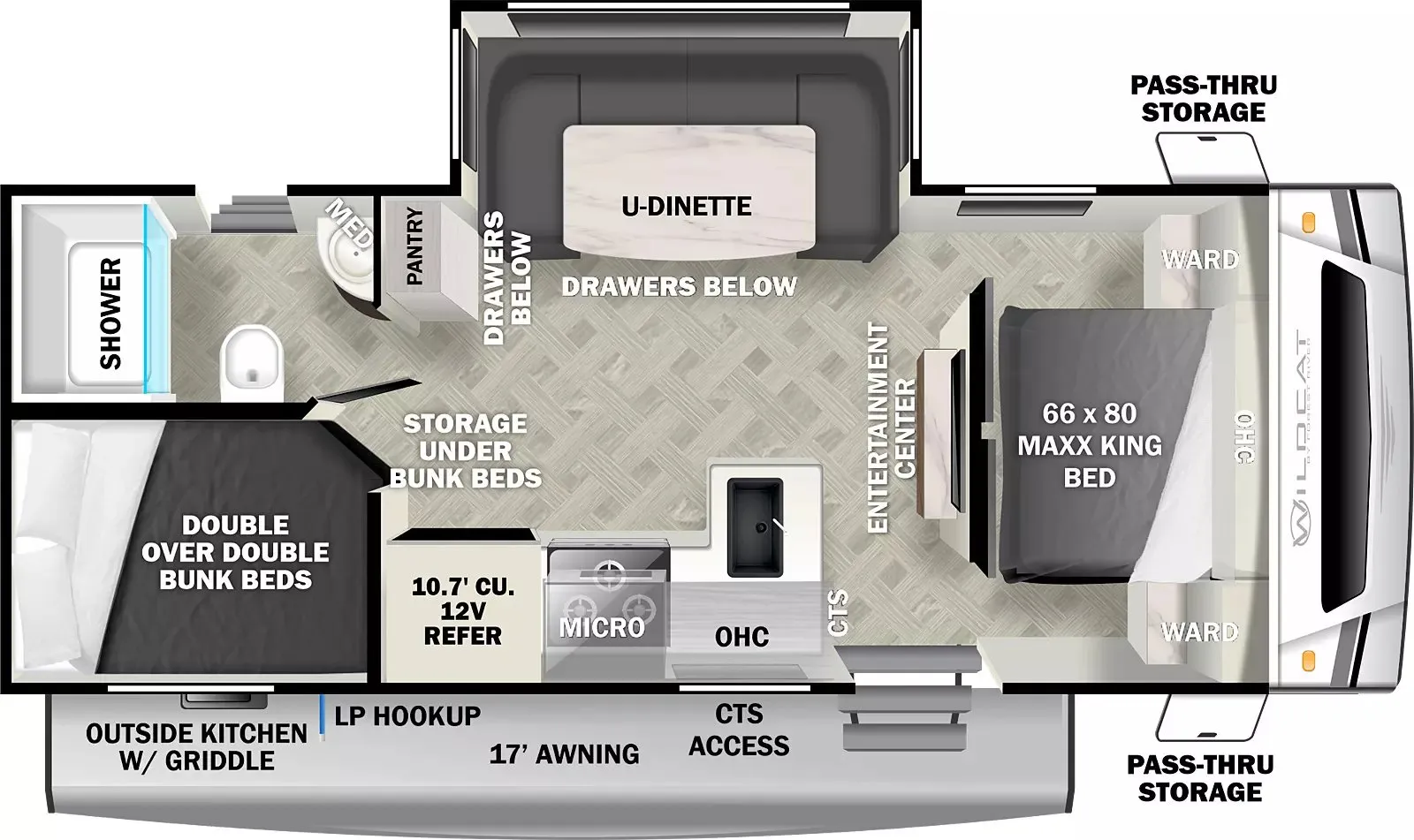 Forest River Wildcat 243DBX floor plan