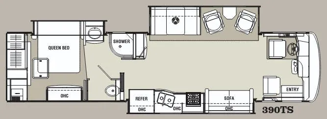 Coachmen Sportscoach Cross Country 390TS floor plan