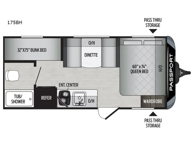 2019 Keystone Passport 175BH — Floor plan
