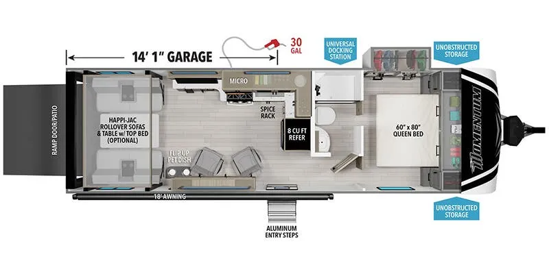 Grand Design Momentum G-Class 27G floor plan
