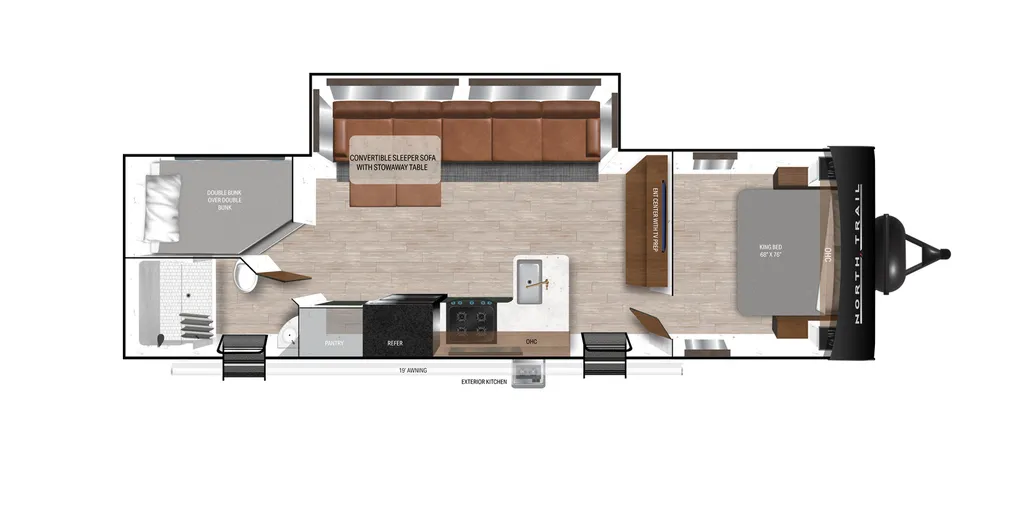 2024 Heartland North Trail 27DBH floor plan