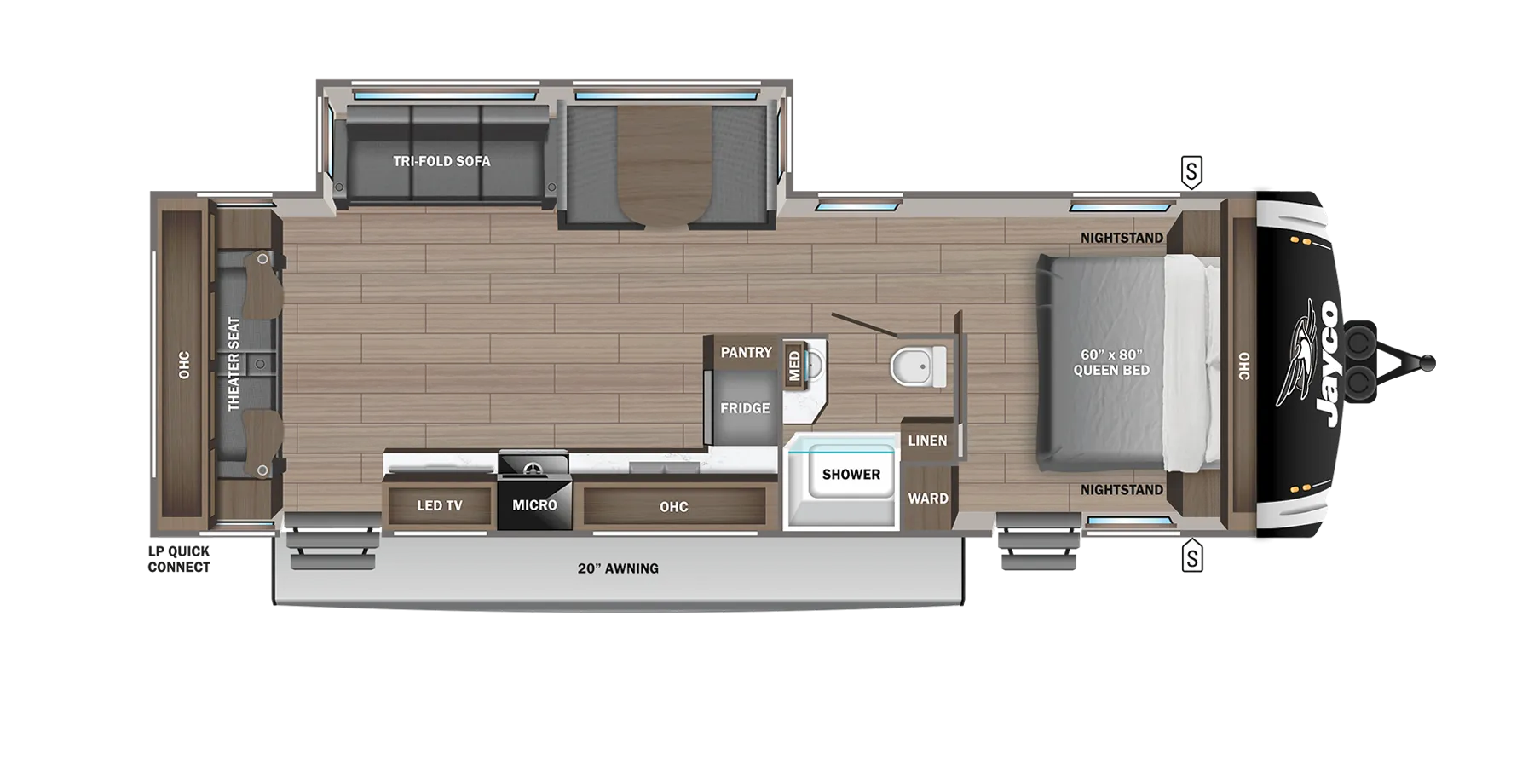 Jayco Jay Feather 29RL floor plan
