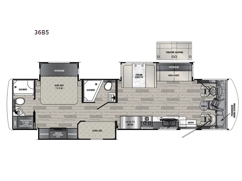 2022 Forest River Georgetown 5 Series GT5 36B5 - Floor plan