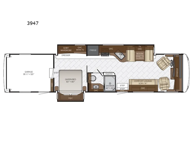 2026 Newmar Canyon Star 3947 floor plan