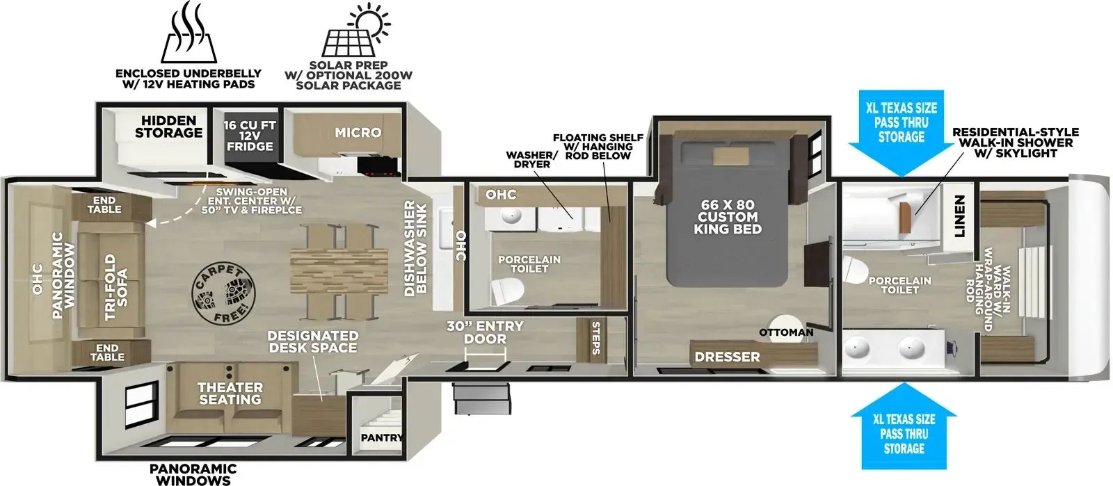 2026 Forest River Wildwood Heritage Glen 380WDR - Floor plan