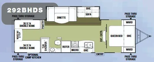 Coachmen Freedom Express 292BHDS floor plan