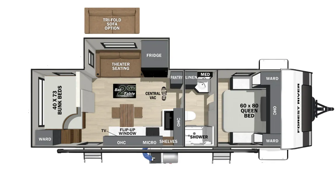 2027 Ibex 24BHB - Floor plan