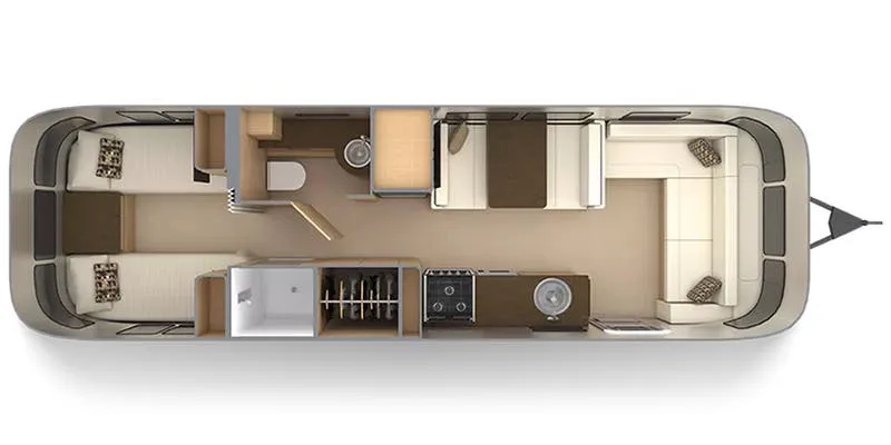 2024 Airstream Flying Cloud 30RB Twin - Floor plan