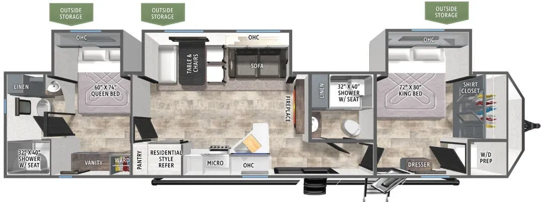 Forest River Puma Vista 39DBT floor plan