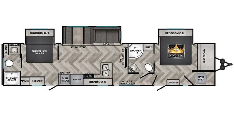 CrossRoads Zinger ZR390DB floor plan