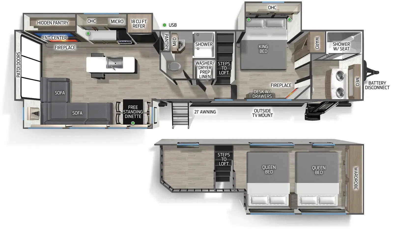 2026 Forest River Cherokee Timberwolf Black Label 39JMBL - Floor plan