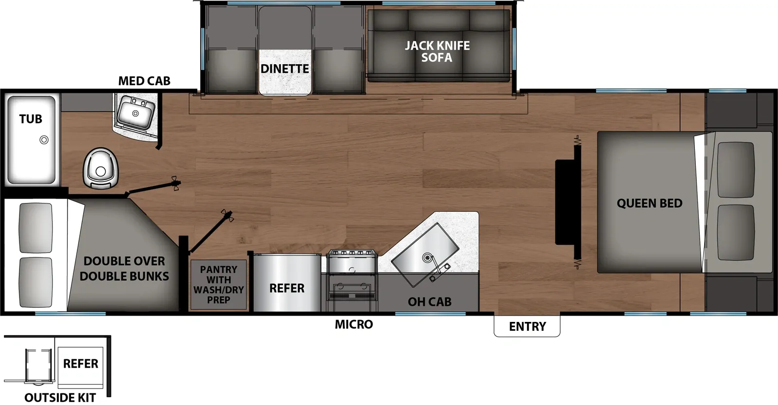 2026 Shasta Shasta I-5 527BHS - Floor plan