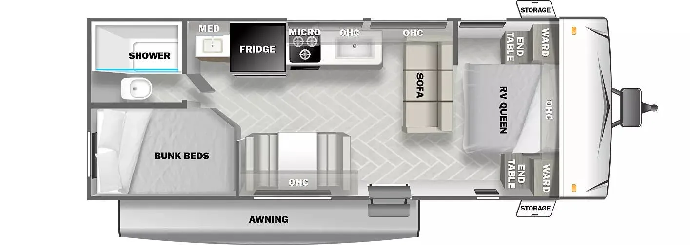 Forest River EVO 268BH floor plan