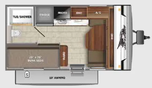 Jayco Jay Flight SLX 7 154BH floor plan