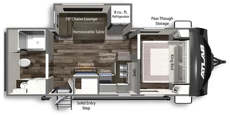 2022 Dutchmen Atlas 2202RB - Floor plan
