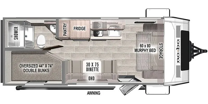 Forest River No Boundaries NB19.3EO floor plan
