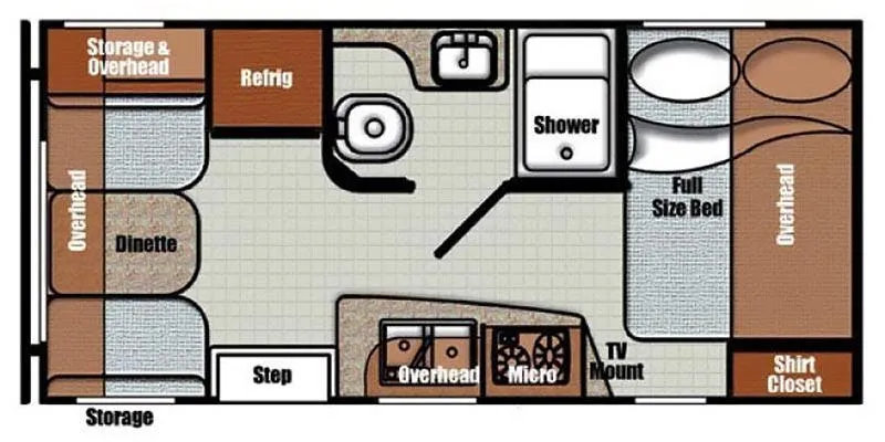 2020 Gulf Stream Vintage Cruiser 17RWD - Floor plan