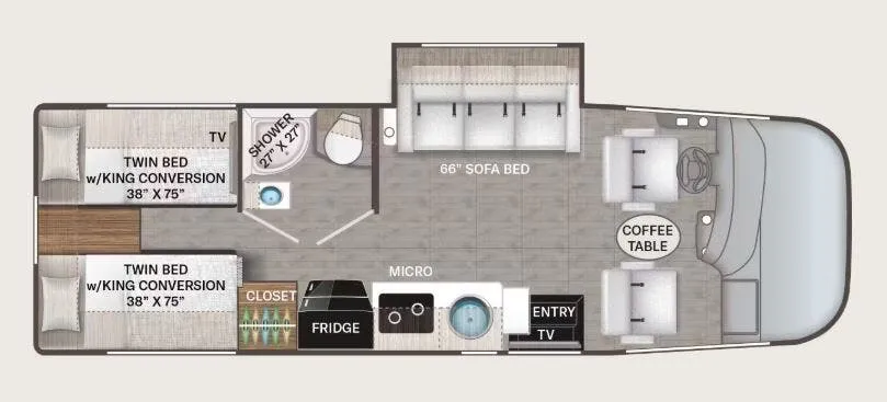 2026 Thor Motor Coach Axis 24.1 - Floor plan