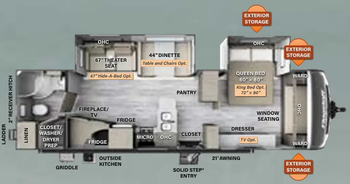 Forest River Flagstaff Super Lite 29RBS floor plan