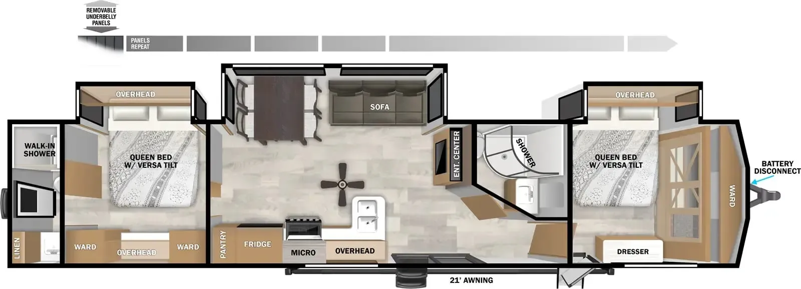 Forest River Salem Villa 42DMS floor plan
