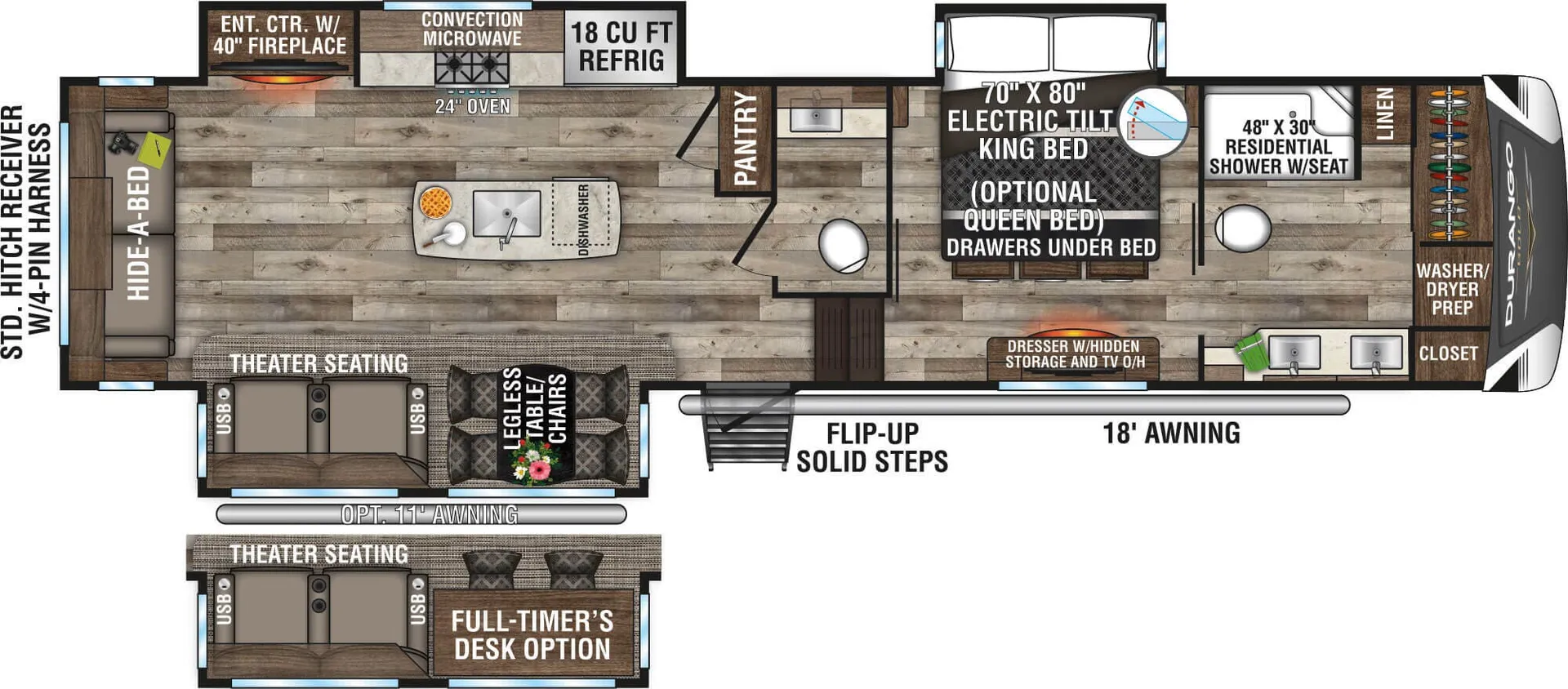 K-Z Durango Gold G366FBT floor plan