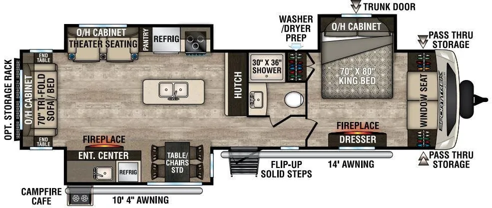Venture RV SportTrek Touring Edition STT343VIK floor plan
