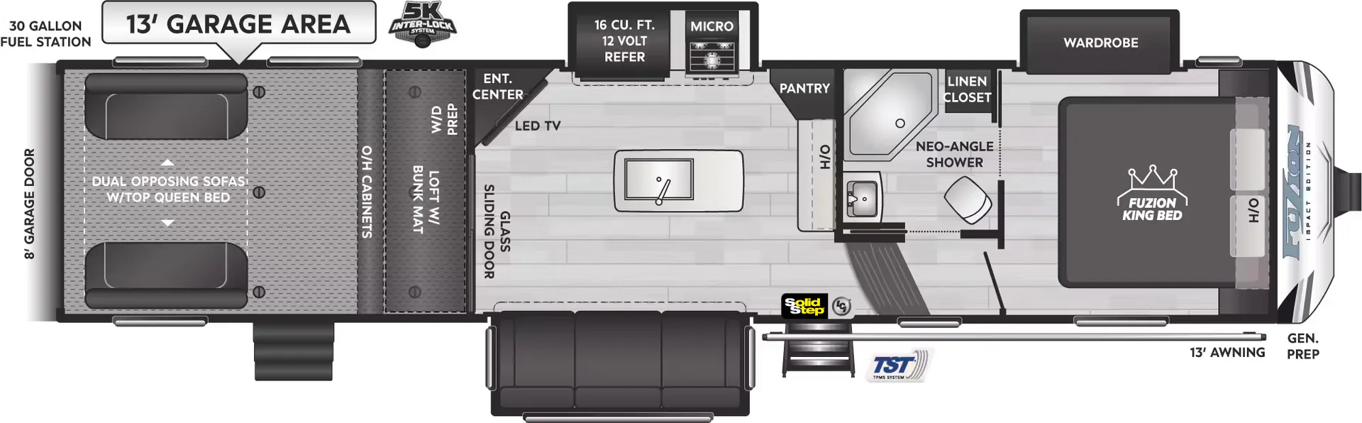 Keystone Fuzion Impact 343 floor plan